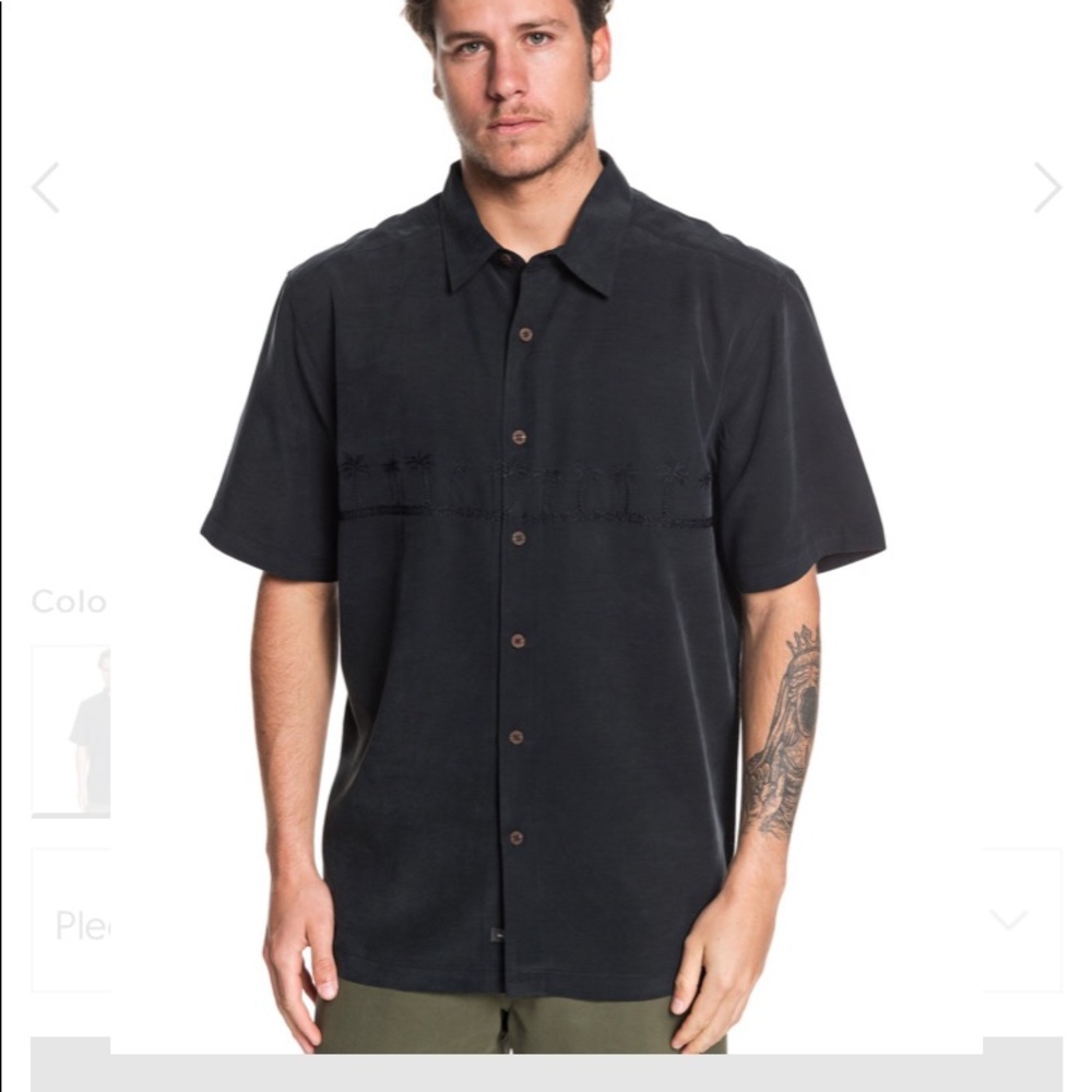 Quicksilver Waterman Collection Black Button down - Picture 5 of 5